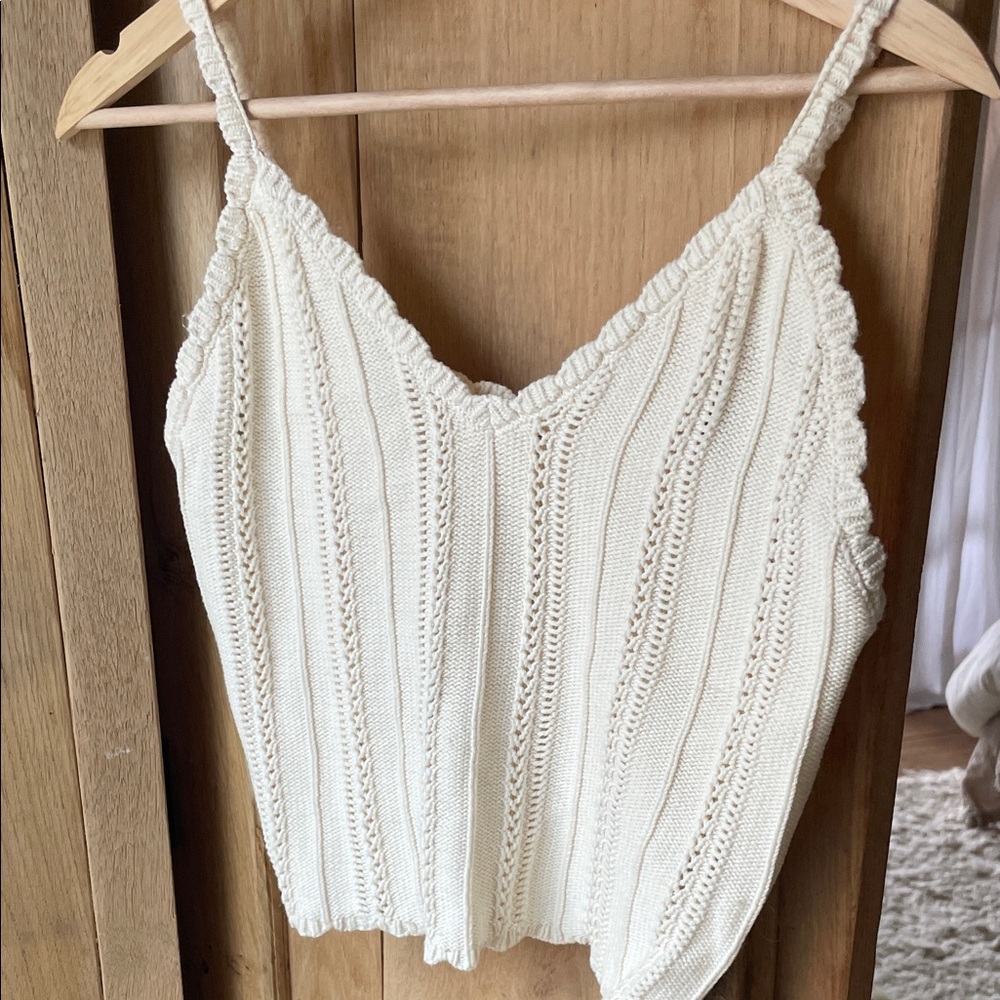 Easy Clothes Cream Knit Top
